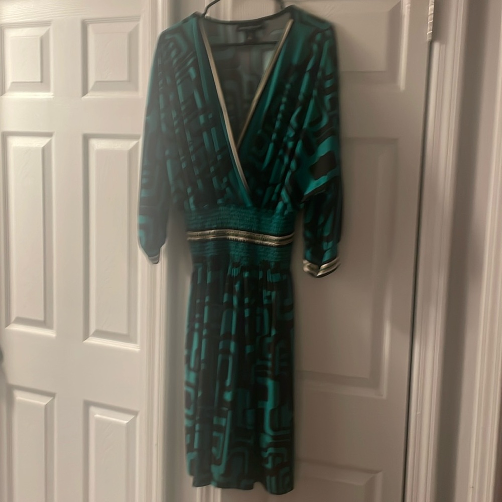 Ashley Stewart black and green dress. Barely worn size 14/16